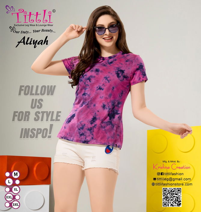 Aliyah Tie And Dye Ladies T Shirts Wholesale Shop In Surat